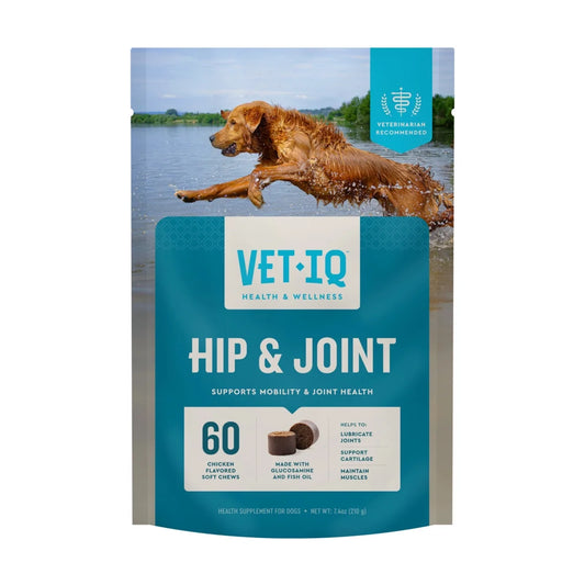 Vetiq Hip and Joint Soft Chews for Dogs - Delicious Chicken Flavor, 60 Count (3 Pack) - 7.4 Oz