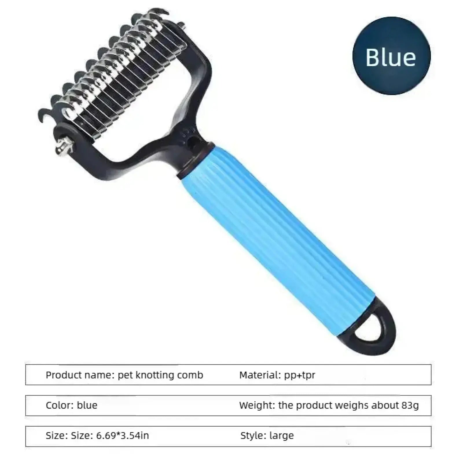 Ultimate Pet Grooming Tool: Double-Sided Stainless Steel Comb for Effortless Shedding and Tangle-Free Coats