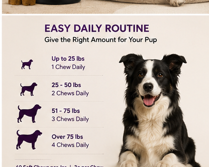 ZENBELLY Gut-Calm Complex para Perros – Probiótico y Masticables Suaves Calmantes con Soporte Intestino-Cerebro (60 Masticables)